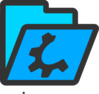 Blue Company Logo Folder Clip Art